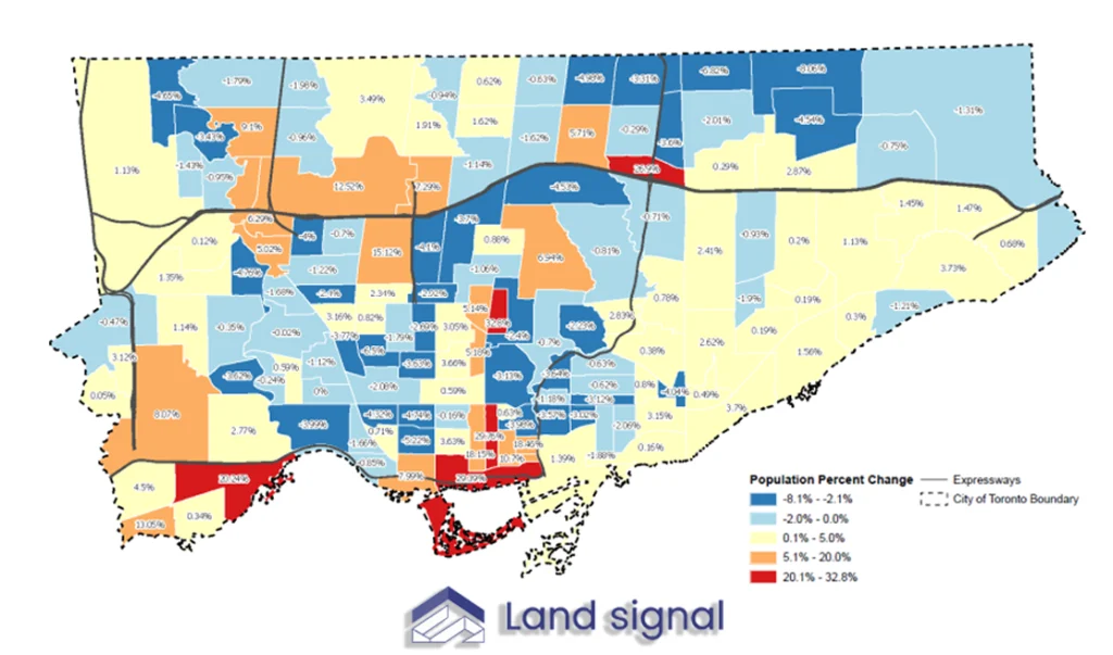 Population Change by Neighbourhood, 2016-2021