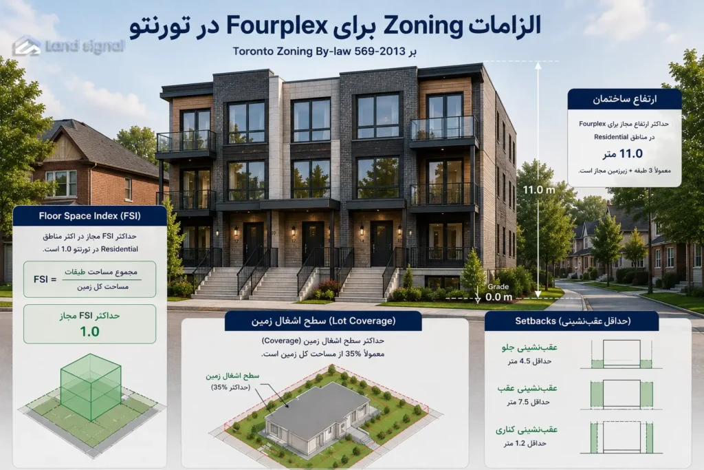 الزامات Zoning برای Fourplex در تورنتو