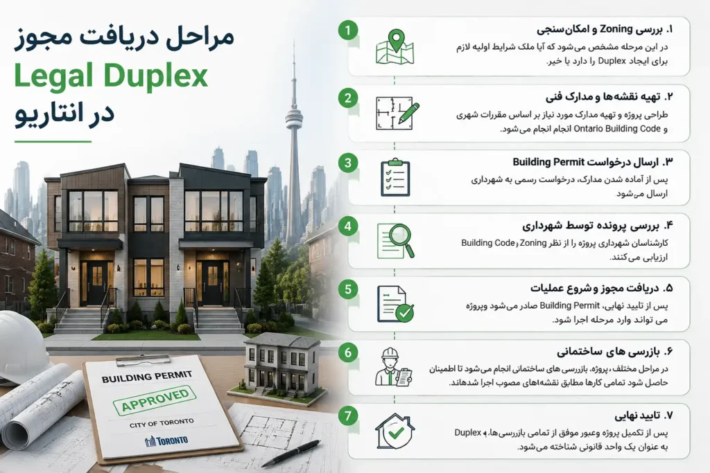 مراحل دریافت مجوز Legal Duplex در انتاریو