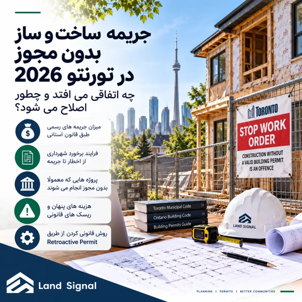 جریمه ساخت و ساز ,بدون مجوز در تورنتو