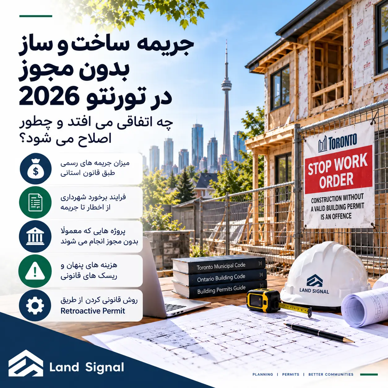 جریمه ساخت و ساز ,بدون مجوز در تورنتو