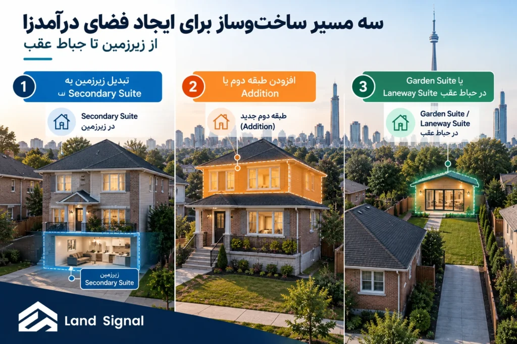 سه مسیر ساخت‌ و ساز برای ایجاد فضای درآمدزا